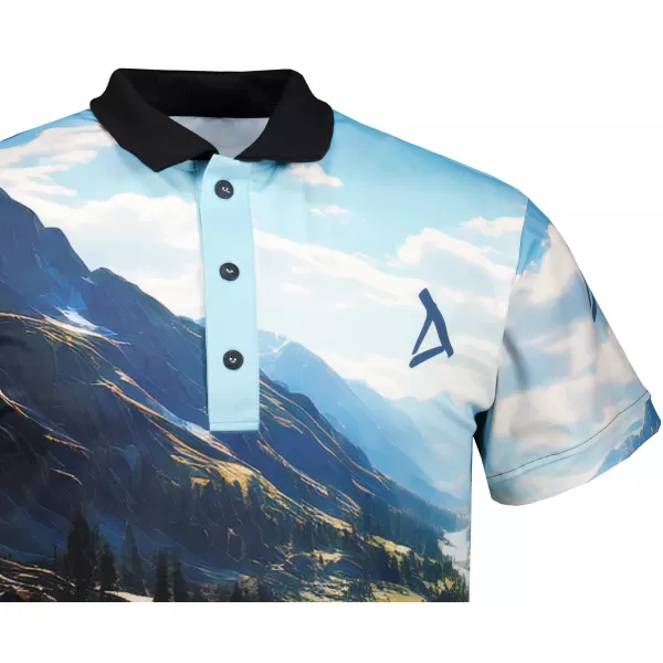  Herren-Funktions-T-Shirt mit Premium-Kragen ALTISPORT VOJ/ALM116TR05 GEBIRGE 