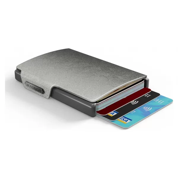  Geldbörse MONDRAGHI SAFFIANO SILBER 