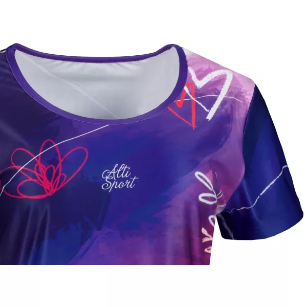  Erweitertes Premium-T-Shirt für Damen ALTISPORT VOJ/ALW083SAT02 LILA 