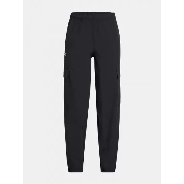 Sporthose für Mädchen UNDER ARMOUR UA RIVAL WOVEN CARGO PANTS 1386527-001 SCHWARZ 