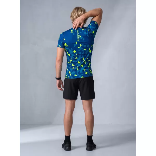  Funktionelle Kompression von Männern t -Shirt Premium ALTISPORT VOJ/ALM108TR04 NAVY-NEON YELLOW 