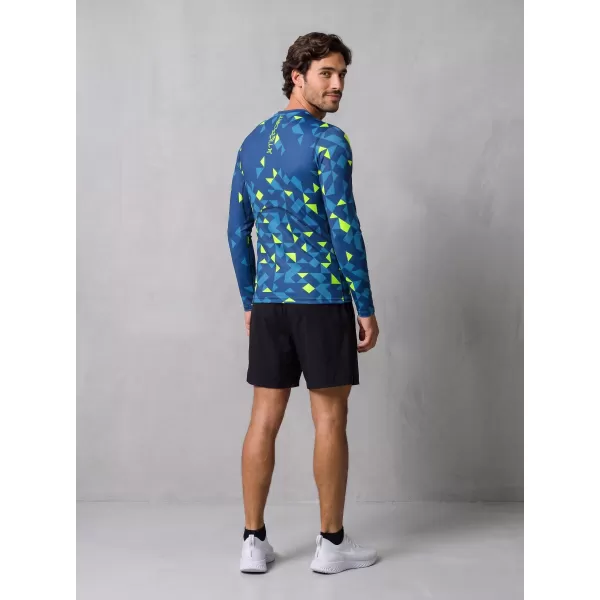  Hochwertiges funktionelles Kompressionsshirt für Herren ALTISPORT VOJ/ALM108TR03 MARINE-NEONGELB 