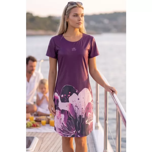  Erweitertes Premium-T-Shirt für Damen ALTISPORT VOJ/ALW090SAT02 BURGUND 
