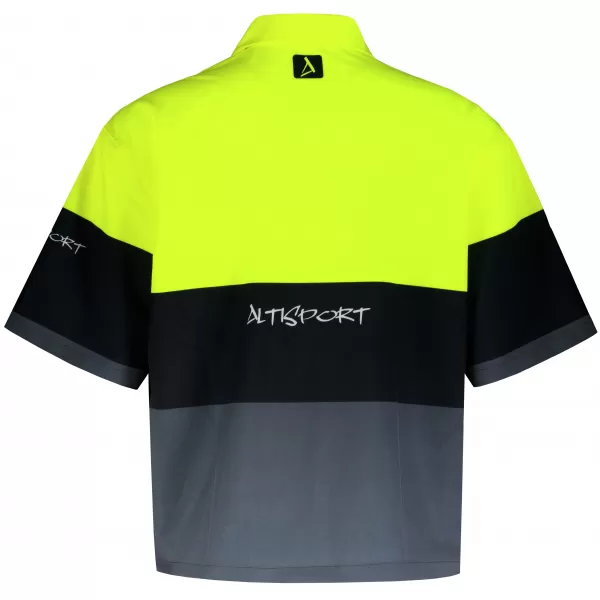  Premium-Herrenhemd ALTISPORT VOJ/ALM051KOS01 NEONGELB/GRAU 