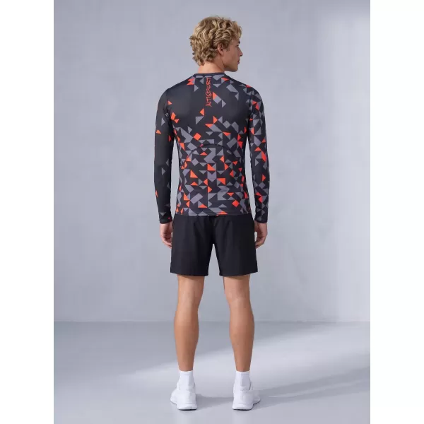  Hochwertiges funktionelles Kompressionsshirt für Herren ALTISPORT VOJ/ALM108TR03 SCHWARZ-ORANGE 