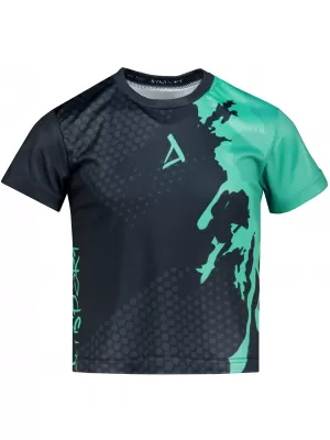 Funktionaler t -Shirt -Prämie von Kindern ALTISPORT VOJ/ALM112TR01 SCHWARZ-TYRKYS