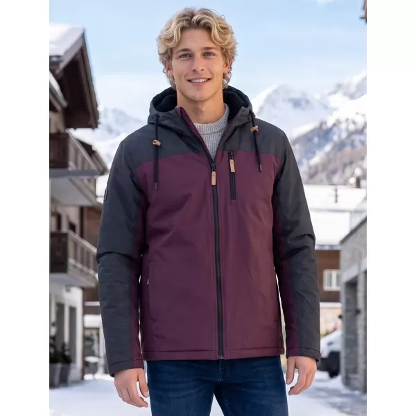  Herren-Winterjacke ALTISPORT NEROM BURGUND 