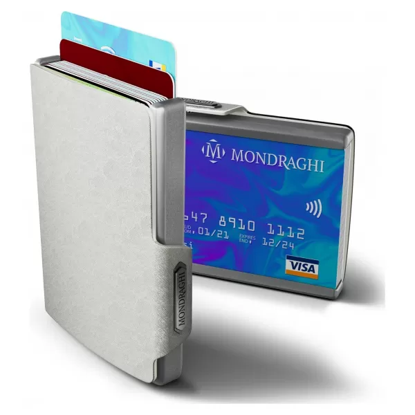  Geldbörse MONDRAGHI SAFFIANO SILBER 