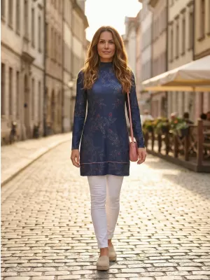 Rollkragenpullover für Damen ALTISPORT GWENITH DUNKELBLAU