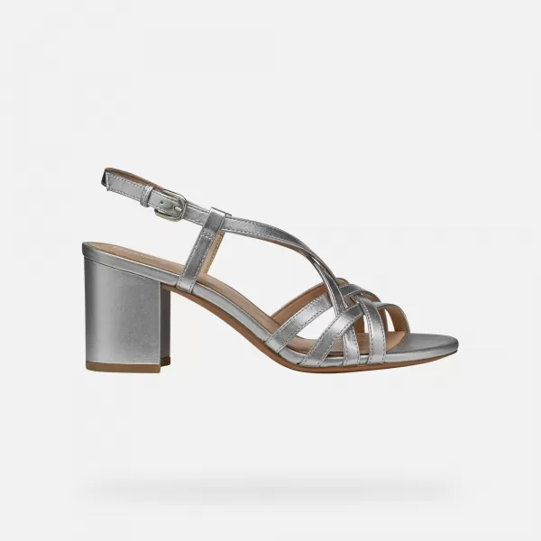  Damensandalen GEOX VIRNILISA 65 S SILBER 