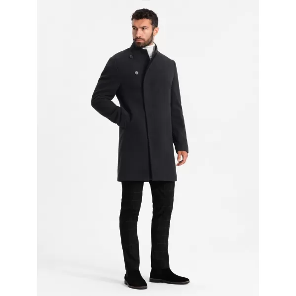  Männlicher Mantel OMBRE OM-COWC-0141 SCHWARZ 