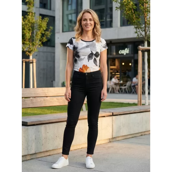  Frauen Freizeit t -Shirt Premium ALTISPORT VOJ/ALW117TR06 SCHWARZ/ORANGE 