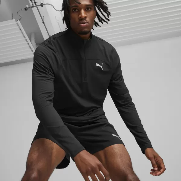  Sport-T-Shirt PUMA RUN CLOUDSPUN 1/4 ZIP 52499201 PUMA SCHWARZ 