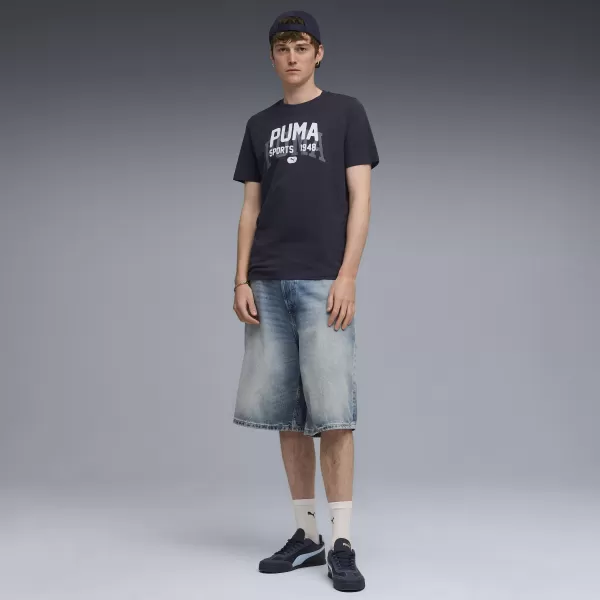  Hemd PUMA GRAPHIC VARSITY TEE 68803516 NEUE MARINE 