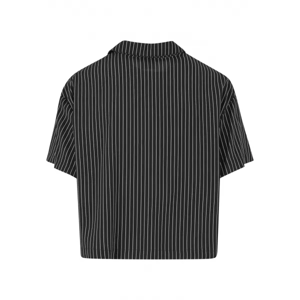  Hemd URBAN CLASSICS TB4365 SCHWARZ/WEIß 