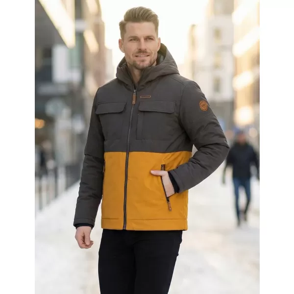  Herren-Winterjacke KIXMI VOLKER SENF 