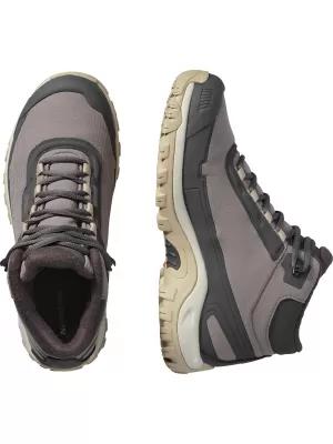 Damenschuhe SALOMON SHELTER WATERPROOF W PFLAUMENKÄTZCHEN/PHANTOM/DESSERTBRAUN