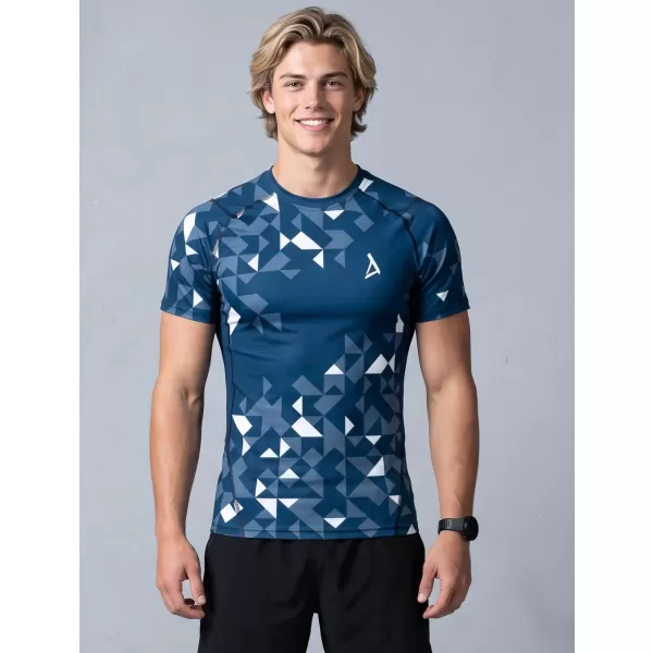  Funktionelle Kompression von Männern t -Shirt Premium ALTISPORT VOJ/ALM108TR04 MARINE-WEIß 