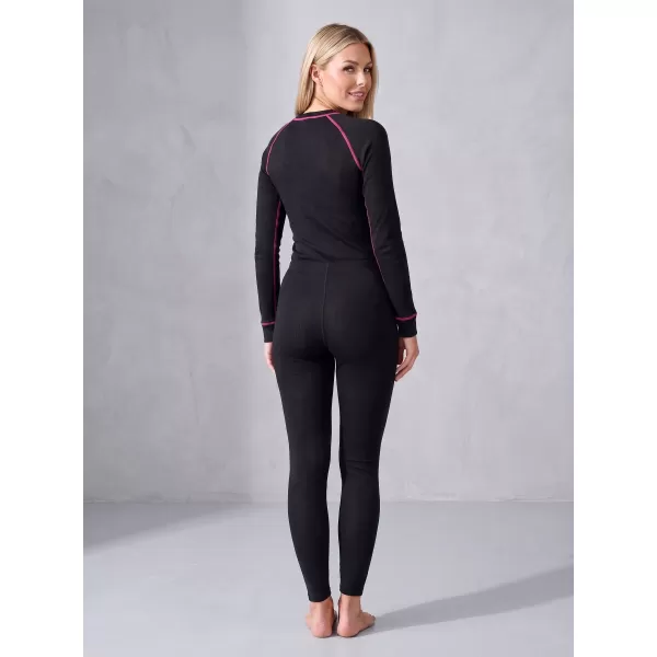  Thermo-Set für Damen ALTISPORT GOLDA SCHWARZ/ROSA 