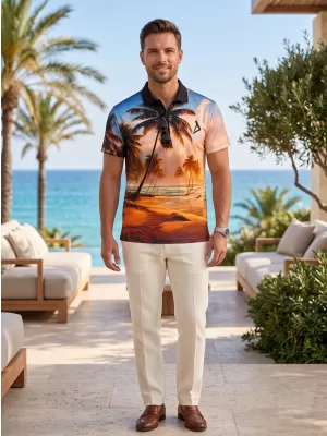 Herren-Funktions-T-Shirt mit Premium-Kragen ALTISPORT VOJ/ALM116TR05 PALMEN