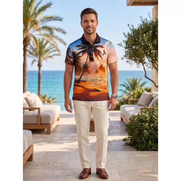  Herren-Funktions-T-Shirt mit Premium-Kragen ALTISPORT VOJ/ALM116TR05 PALMEN 