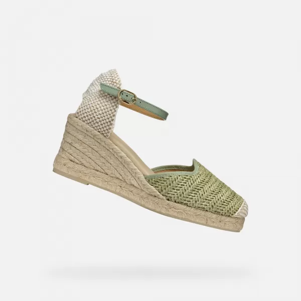  Damensandalen GEOX GELSA LOW HELLGRÜN 