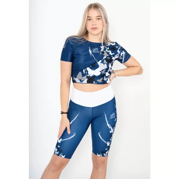  Funktionelles Premium-Crop-Top für Damen ALTISPORT VOJ/ALW022TR07 NAVY GEWOHNHEITEN 