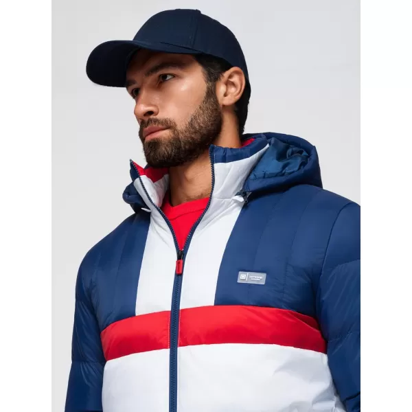  Jacke OMBRE OM-JALP-0296 BLAU UND WEIß 