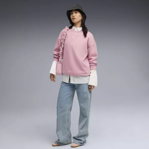  Damen-Sweatshirt PUMA ESS OVERSIZED CREW FL 68540065 AUSGEGLICHENES ROSA 