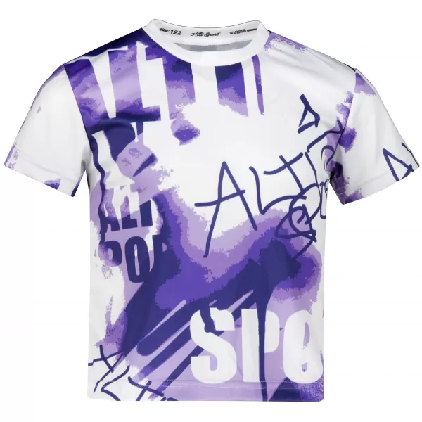  Funktionaler t -Shirt -Prämie von Kindern ALTISPORT VOJ/ALK076TR01 VIOLETT/WEIß 