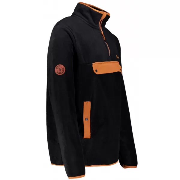  Fleece-Sweatshirt für Herren ALTISPORT GARM SCHWARZ/BRAUN 