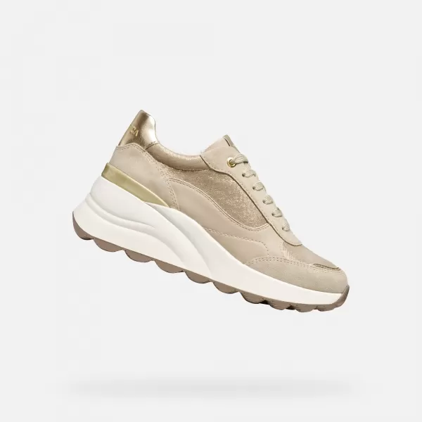  Damen-Sneaker GEOX SPHERICA EC13 G009316 CREMIG 