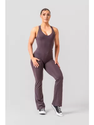 Figurformender, ausgestellter Overall OWN THE GYM 397 BROWN Nebbia