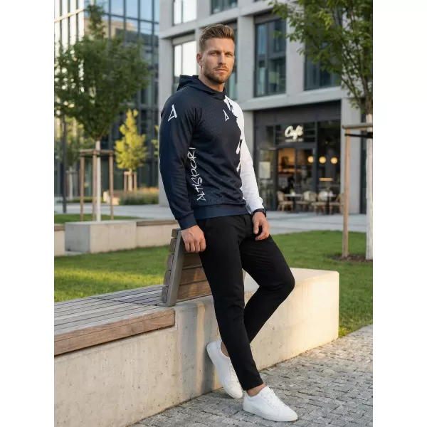  Funktionaler Sweatshirt -Premium von Männern ALTISPORT VOJ/ALM112MI01 SCHWARZ-WEIß 