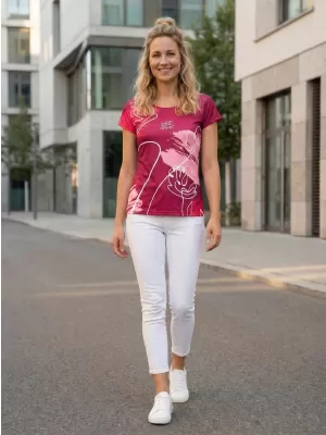 Damen Freizeitshirt Premium ALTISPORT VOJ/ALW120TR06 FUCHSIE