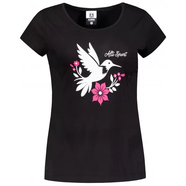  Frauen t -Shirt mit kurzen Ärmeln ALTISPORT ALW192122 SCHWARZ 