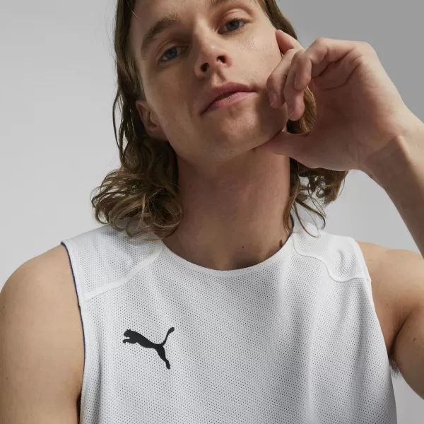  Herren-Tanktop PUMA REVERSIBLE PRACTICE JERSEY 67664005 ELEKTRISCHE BLAUE LIMONADE 
