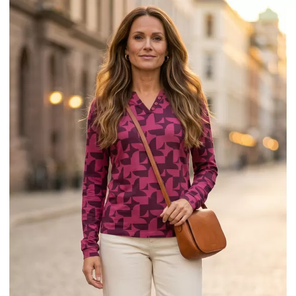  Damen-T-Shirt ALTISPORT GINA BURGUND 