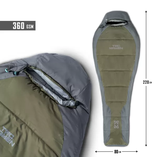  Schlafsack PENTAGON MUMMY SLEEPING BAG 360GR/M² D19003 BRAUN GRAU/MIX 