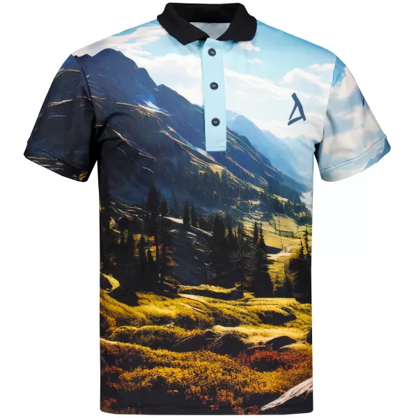  Herren-Funktions-T-Shirt mit Premium-Kragen ALTISPORT VOJ/ALM116TR05 GEBIRGE 