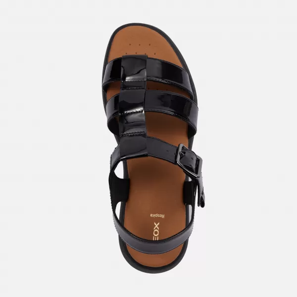  Damensandalen GEOX CAMALEI SCHWARZ 