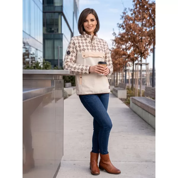  Fleece-Sweatshirt für Damen ALTISPORT GEMMY BEIGE 