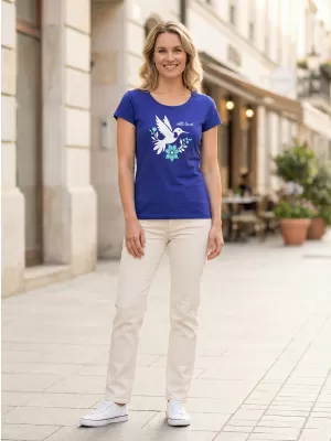 Frauen t -Shirt mit kurzen Ärmeln ALTISPORT ALW192122 KÖNIGLICH