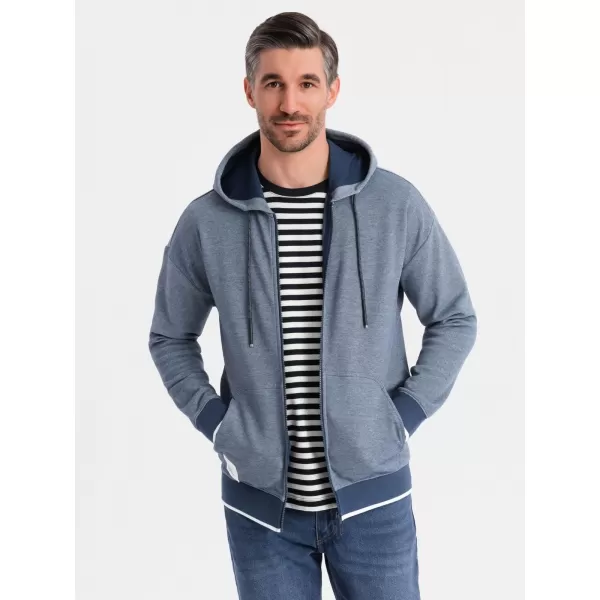  Herren -Sweatshirt OMBRE BLACK OM-SSZP-0210 MARINEBLAU 