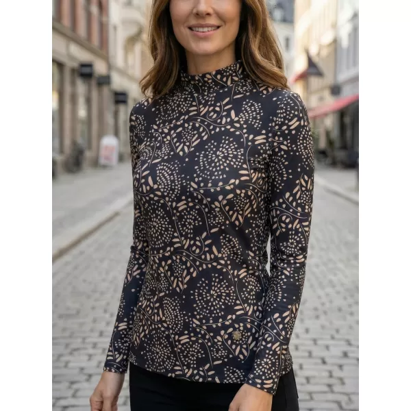  Damen-T-Shirt KIXMI VENUS SCHWARZ/BEIGE 