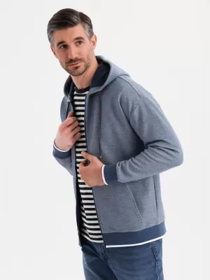 Herren -Sweatshirt OMBRE BLACK OM-SSZP-0210 MARINEBLAU