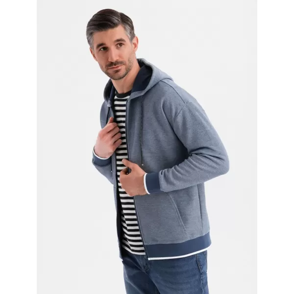  Herren -Sweatshirt OMBRE BLACK OM-SSZP-0210 MARINEBLAU 