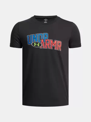 T-Shirt für Jungen UNDER ARMOUR UA OVERLAY WM SS 6005069-001 SCHWARZ