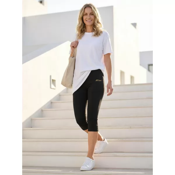  3/4-Leggings für Damen ALTISPORT DAYIA SCHWARZ 