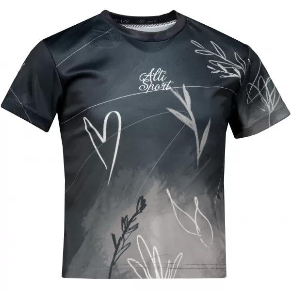  Funktionaler t -Shirt -Prämie von Kindern ALTISPORT VOJ/ALK083TR01 SCHWARZ UND WEIß 